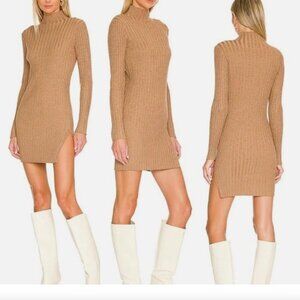 SNDYS. Ribbed Sweater Dress Size Small S Brown / Tan Revolve